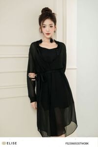 SET ÁO CHOÀNG DÀI + 2 DÂY ĐEN