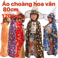 Set Áo Choàng và nón phù thuỷ trang phục hoá trang cho bé lễ hội Halloween (Có sẵn)