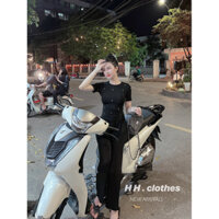 Sét áo chữ thập rúm eo +quần suông