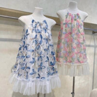 Set Áo Cổ Yếm Lưới Phối Hoa Ngũ Sắc Mix Quần Ngắn G011