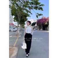 Sét áo cổ yếm+ quần ống rộng