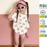 Sét Áo cộc tay hình nơ + Quần thun ngắn
