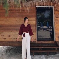 SET ÁO CỘT DÂY + QUẦN TÂY SUÔNG