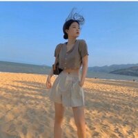 Set áo crop+ quần