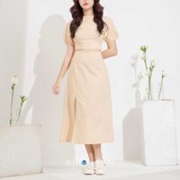 Set Áo Crop và Chân Váy Dài Linen LATTE SET - blueber.ri