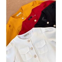 SET ÁO CROPTOP 2 lớp có tay KÈM Chân váy có lót quần , size SML, hàng sẵn mặc Tết, (SET NUNNA)