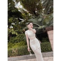 Set áo croptop chân váy  thun xốp