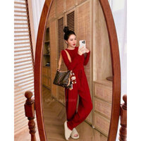 SET ÁO CROPTOP ĐỎ QUẦN DÀI ĐỎ
