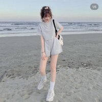 set áo croptop kèm quần short