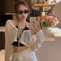 Set áo croptop lưới