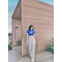 Set áo croptop lv quần âu trắng Sz sm 🎯🎯:200k