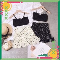 SET ÁO CROPTOP NƠ CHÂN VÁY ĐUÔI CÁ BI - FREESIZE DƯỚI 52KG - CAROTSHOP - Áo Bomber