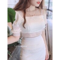 Set áo croptop phối chân váy đuôi cá siêu xinh hàng cao cấp