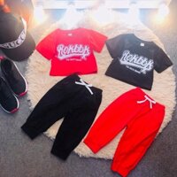 Set áo croptop quần bo