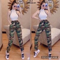 SET ÁO CROPTOP + QUẦN LÍNH