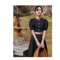 Set áo croptop quần lửng ống rộng