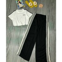 Set áo croptop quần suông