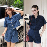 SET ÁO CROPTOP SƠ MI CARO KÈM QUẦN SHORTS (về thêm loại hoạ tiết)