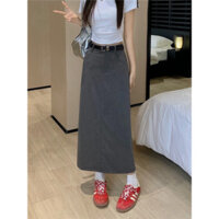 Set áo croptop và Chân váy dáng suông kiểu chữ A cạp cao ôm vừa vặn màu trơn công sở sinh viên đi học dự tiệc đẹp giá rẻ