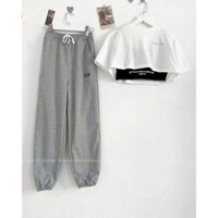 Set áo croptop và quần joger