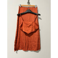 set áo croptop váy lụa