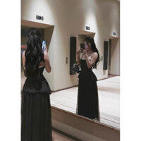 Set áo cúp + chân váy voan form dài