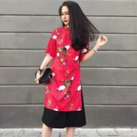 Sét áo dài cách tân kèm chân váy voan 2 lớp. Hàng là hình tự shop chụp. Có sẵn tại shop. Chất vải và đến form đồ mê lu.