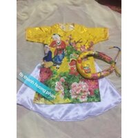 set áo dài cách tân kèm chân váy bé gái lân lồng đèn