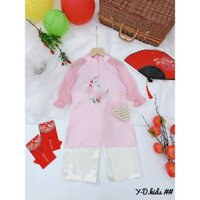 Sét áo dài cách tân quần lụa cho bé gái 12-24kg
