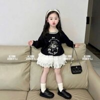 set áo dài tay  chân váy ren