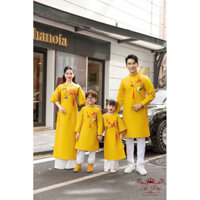 Set áo dài Tết gia đình Ý Xuân vàng 2025🧧🧧🧧