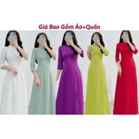 Set Áo Dài Truyền Thống Học Sinh Chất Vải Lụa Tây Thi , Áo Dài Kỷ Yếu, Áo Công Sở, Đi Dạy