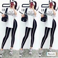 Set áo đai xê và quần sọc