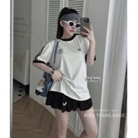 Sét áo das sọc thể thao chân váy xếp li