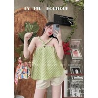 Set áo dây yếm chéo chất xốp nổi mix quần short tacta