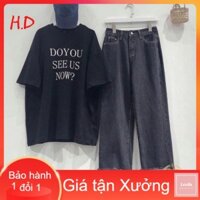 Sét áo Do You + quần bò HDA0420, áo thun nam nữ, quần kaki, quần nữ, sét bộ mặc ở nhà , áo thun nam nữ MODY