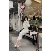 Set áo độn vai 3 món kèm quần