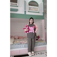 Set áo gấu mix quần kẻ