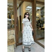 SET ÁO G.C CON ONG MIX CHÂN VÁY XÒE 4 MÀU