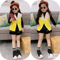 set áo gile da lộn+ áo len cotton