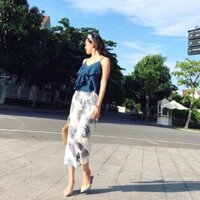 set áo hai dây quần ống suông, sét đồ đi biển. set dạo phố