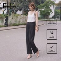 Set áo hai dây và quần suông nữ cạp cao - Combo áo 2 dây basic vintage và quần suông ống rộng - Thiết kế Emme
