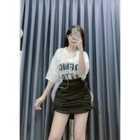 SÉT ÁO IN KÈM CHÂN VÁY RÚT DÂY HAI BÊN ÔM BODY XINH QC