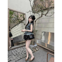 Set Áo Jeans Chân Váy Xoè