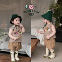 Set Áo Kẻ Caro Quần Trơn Màu Nâu Tây Phong Cách Mới Nhất Dành Cho Bé Gái