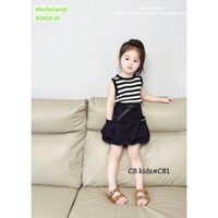 Set áo kẻ và chân váy kaki cho bé gái SP103