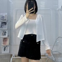 Set Áo Khoác Cardigan Dài Tay Kèm Áo 2 Dây Hàng Quảng Châu M8003- Lolla_Fashion