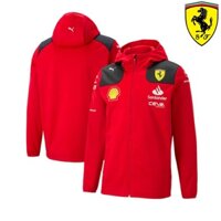 Set Áo Khoác Có Nón + Áo Khoác Tay Dài In Logo Scuderia Ferrari 2023 F1 Team 2023 Mới Nhất F1
