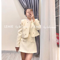 Sét Áo Khoác Dạ Kèm Chân Váy Thu Đông S089, Set Đồ Tiểu Thư Áo Dạ Khuy Ngọc Chân Váy Chữ A Có Sẵn Ảnh Thật Lekemqc