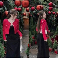 Sét áo khoác dạ linen kèm đầm dài coton lạnh sang chảnh mùa noel,tết
NHƯ Ý